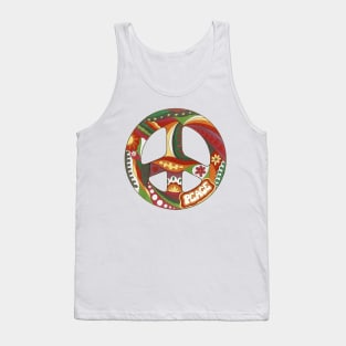 Vintage Psychedelic Peace Symbol Tank Top